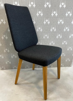 Hülsta - Stuhl S800 Stoff 4503 Antrahrazit Füße Eiche - 3