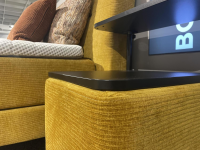 Hukla - Boxspringbett Highland R Stoff Maranta Curry Gelb Fuß W010 Metall Schwarz Inklusive Nachtkonsolen - 9
