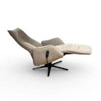 himolla - Sessel 7917 S-Lounger Stoff Aquaclean Silber Grau Sternfuß Metall Schwarz Pulverbeschichtet Inkl. Elektr. Verstellfunktion - 6