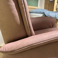 himolla - Relaxsessel 7068 Leder Leonessa Lachs Rosa Füße Rollen Schwarz Inklusive Herzwaage Und Aufstehhilfe - 4