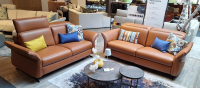 Rom - Garnitur Adora Leder Montana Cognac 2 Sofas - 9