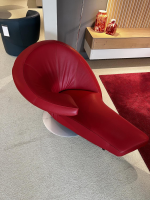 Leolux - Drehsessel Parabolica Leder 51877 Senso 1077 Ferrari Rot Tellerfuß Aluminium Gebürstet - 5