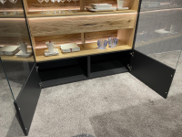 Venjakob - Highboard Lumea 7264 3893 Lack Anthrazit Matt Absetzung Eiche Gehackt Gebürstet Mit Beleuchtung - 11