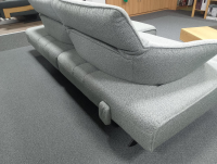 himolla - Polstergarnitur 1052 Stoff 24 Q2 Rustic Azuro Blau Grau Metallfüße Anthrazit Pulverbeschichtet - 5