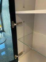 Häcker - Vitrine Modell AV 2135 Schwarz Metalllack Innen Lichtgrau - 4