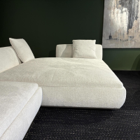 Minotti - Sofalandschaft Supermoon Stoff Teddy 01 Gesso Beige Creme Rahmen Bronze Glänzend Lackiert - 3
