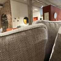B&B Italia - Ecksofa Wohnlandschaft Noonu Stoff Spora 2038151 Hellgrau Metallgestell Lackiert Zinnfarbig - 10