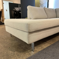 COR - Ecksofa Conseta Stoff 9124 Eisengrau Schmalfuß Verchromt - 3