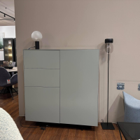 form1 - Sideboard F10 Lack A37 Reed Grün Grau Füße Metall Schwarz Gepulvert - 4