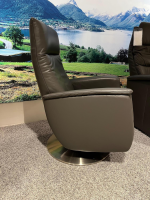 Activineo - Drehsessel Baccara Leder WM Anthrazit Drehteller Metall - 5