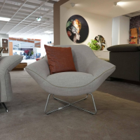 Rom - Garnitur Sofa Regina mit Sessel Vinson Stoff Escana Naturel - 2