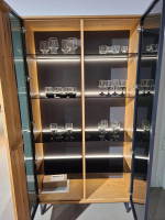 MCA Furniture - Kombivitrine Arezzo Wildeiche Geölt Glas Anthrazit - 3