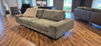 Activineo - Sofa Belladonna Stoff 3 Turtle Grün mit Hocker Ivory - 2