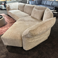 Contur - Trapezsofa Motone Stoff Lyon 170 Beige Füße Kunststoff Schwarz Mit Verstellung Inklusive Kissen - 5