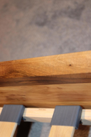 Paul Lindberg - Bettanlage Feria Nussbaum Massiv Stoff Loft Graphit 66 Grau mit 2 Nachtkästchen - 9