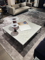 Knoll International - Couchtisch Florence Marmor Statuarietto Gestell Metall Verchromt - 5