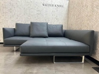 Walter Knoll - Ecksofa Prime Time 490 10 Leder Miami Schwarz Gestell Aluminium Hochglanz Poliert Inklusive Kissen mit der legendären Schwenkfunktion - 8