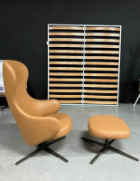 Kristalia - Relaxsessel Dua Relax Leder Elmosoft Braun Gestell Braun Inkl. Hocker - 6