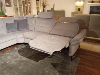 himolla - Ecksofa Planopoly 1468 Stoff 14 Aqua Clean 04 Stein Grau Füße Metall Anthrazit Pulverbeschichtet Mit Elektrischer Funktion - 8