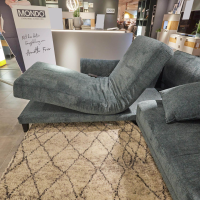 Mondo - Ecksofa Piatto Chill Stoff 0740 03 Petrol Blau Grau Grün Fuß Kernbuche Schwarz Mit Kissen Inklusive Kopfstütze Und Losem Nackenkissen - 3