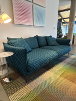 Moroso - Sofa Gentry Major Stoff Big Braid 1881 Caviar & Atlantic Blue Blau Füße Metall Anthrazit - 2