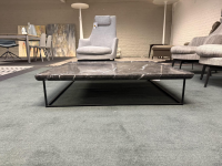 Cassina - Couchtisch Torei Platte Marmo Carnico Grau Gestell Metall Nera Opaca Schwarz Matt - 2