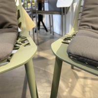 Fast - 2er Set Lounge Sessel Forest Aluminium Tea Green Grün Pulverbeschichtet Mit Sitzkissen Grau - 2