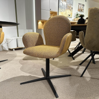 Venjakob - Essgruppe Ancona Und Bari Platte Dekton Laurent Schwarz Sitz Stoff WE A Genua Curry Und Leder Gavin Kurkuma Gelb Gestell Anthrazit - 3