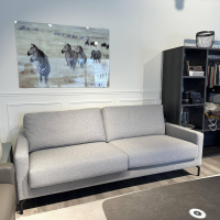 Violetta - Sofa Gesa Stoff 11 Gavani 83 Grau Schwebefuß Eric H 14 cm Schwarz Matt - 3