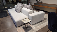 Ditre Italia - Sofa Crossline Stoff Porto 101 Creme Weiß mit 3 Kissen - 10