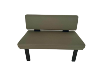K+W - Solobank 4191 Game  Lederoptik Armygreen Grün Grau Gestell Metallkufen Robust Schwarz - 4