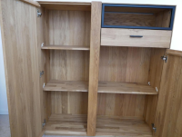 Natura - Highboard Blackpool Eiche Massiv Natur Geölt mit Beleuchtung - 5