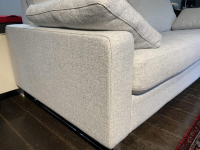 COR - Sofa Conseta Stoff 93 Lichtgrau Kufen Chrom mit 2 Armlehnkissen und Kopfstütze - 9