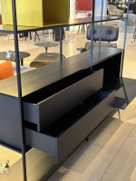 MDF Italia - Regal Minima 3.0 Holz Grau Matt Lasiert Gestell Aluminium Schwarz - 7