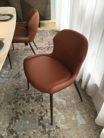 Cattelan Italia - 5er-Set Stuhl Rhonda Rachel Und Miranda Softleder 996 Siena Braun Gestell Bronze Gaufriert - 12