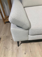 Natura - Ecksofa Houston Stoff 4 Carmen 01 Naturel Weiß Grau Gestell Metall Schwarz Pulverbeschichtet - 3