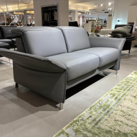 Erpo - Sofa Avantgarde 965 Bezug Leder 43.570 Grau Kufe Hochglanz Verchromt - 6