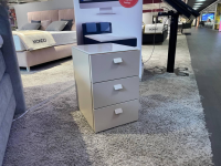 Hülsta - Multi Kommode R Lack Sahara Grau Abdeckplatte Glas Sahara Griff 057 Mit 3 Schubkästen - 9
