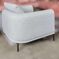 IP Design - Sessel Loop Stoff Mara IP1763-353 Grau Füße Metall Schwarz - 8