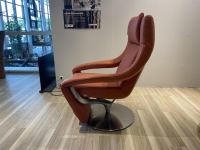 Koinor - Funktionssessel Yoko No2 Leder C Revolution Paprika Orange Drehteller Nickel Satiniert Motorisch Verstellbar - 7