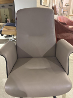 Conform - 6er Set Stuhl Freetime Leder Sorrento 2554 64 Taupe Beige Grau Drehgestell Aluminium Schwarz Lackiert - 10