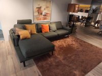 Leolux - Ecksofa Bellice Stoff 24 550 Grau Beige Gussfuß Aluminium Glatt Matt Schwarz Pulverbeschichtet Inklusive Kissen - 3