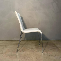 Walter Knoll - Stuhl Liz 1311 Leder Ascot White Weiß Gestell Hochglanz Verchromt Inklusive Kunststoffgleiter - 7