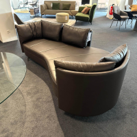 De Sede - Sofa DS-167 Leder Select 2477 Cigarro Braun Füße Edelstahl Poliert Rücken Umlaufend Verschiebbar - 2