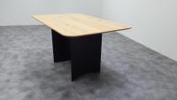 K+W - Esstisch 5239 1A Platte Asteiche Echtholzfurnier Gestell Metall Schwarz Strukturiert - 6