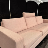COR - Sofa Conseta Bezug Stoff A0316 Canvas 100 614 Rosa Metallkufe Verchromt Inklusive Kopfstütze - 9