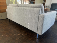 COR - Sofa Conseta Stoff Hellgrau PG 90 Schmalfuß Verchromt - 3