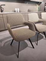 Venjakob - 3er-Set Stuhl July Stoff Freiburg Stone Beige Grau Gestell Metall Anthrazit Pulverbeschichtet - 4