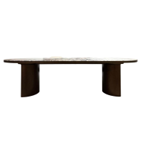 Molteni & C - Esstisch Blevio Platte Marmor Breccia Capraia Fuß Eclipse - 3