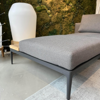 Gloster - Loungegruppe Grid Stoff Blend Coal Grau Gestell Aluminium Meteor Schwarz Pulverbeschichtet - 8